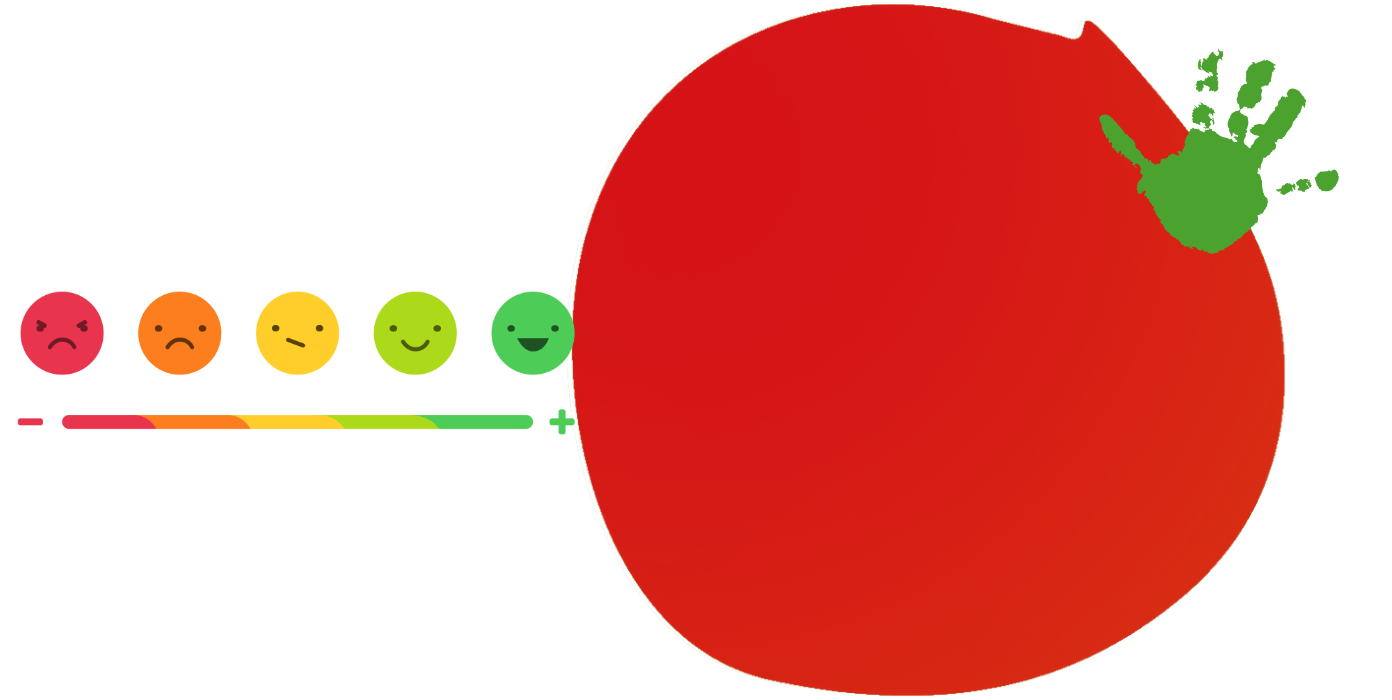 Illustration mit fünf unterschiedlich farbigen Kreisen mit Smiley-Gesicherten: Rot mit traurigem Gesicht über gelb mit neutralem Gesicht zu grün mit lachendem Gesicht.