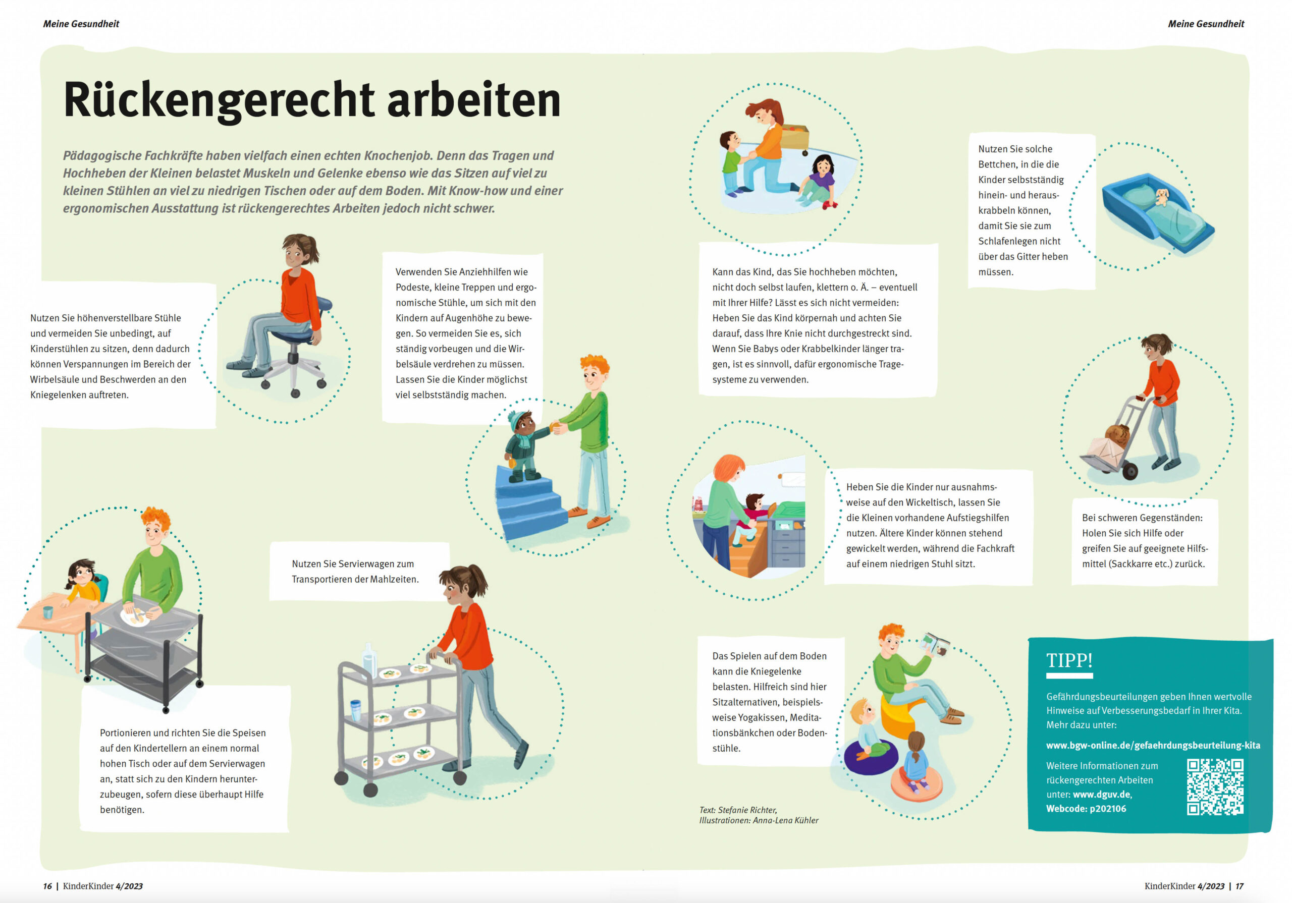 Aushang rückengerechtes Arbeiten
