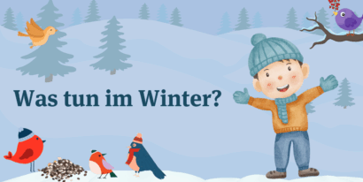 Winterlandschaft mit Vögeln