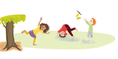 Illustration: spielende Kinder
