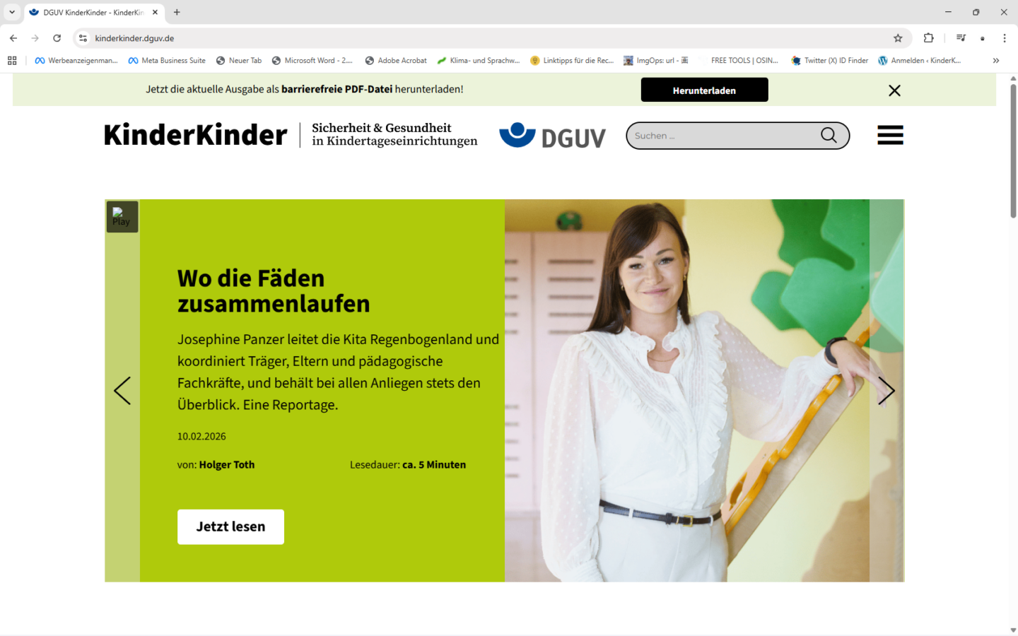 Josephine Panzer leitet die Kita Regenbogenland und koordiniert die Zusammenarbeit mit Eltern und Fachkräften.